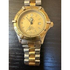 TAG HEUER 2000 964.015 Professional Gold Dial Quartz Ladies Watch w/COA